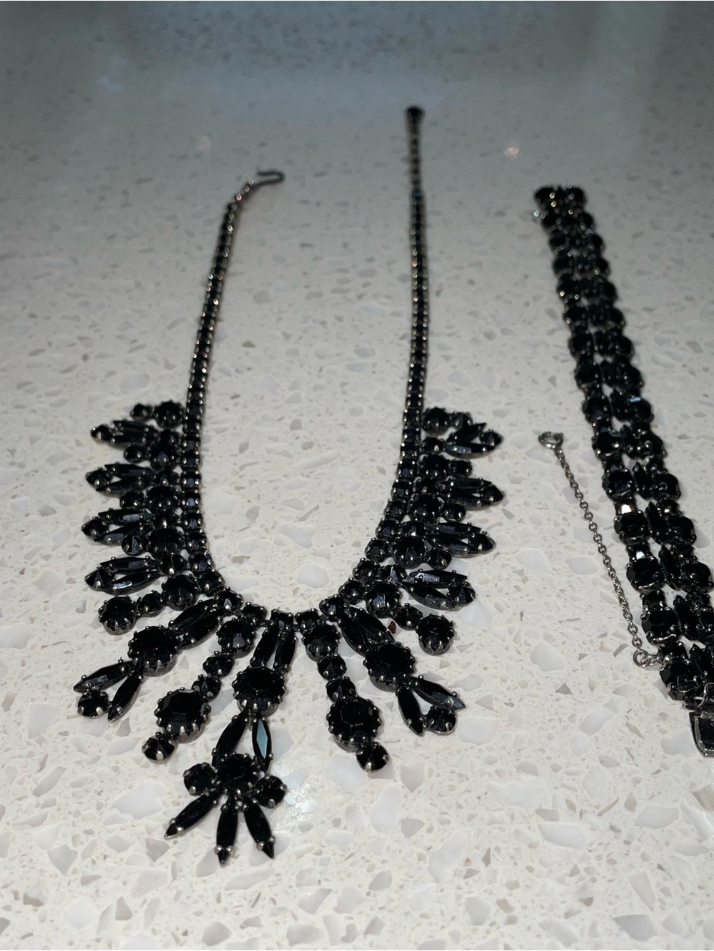 VINTAGE Signed Sherman Necklace & Bracelet Set